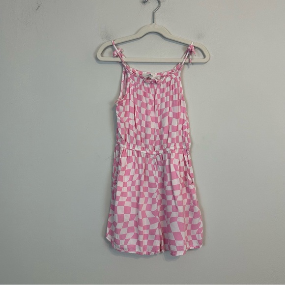 H&M Other - H&M | Light Pink and White Checkered Sleeveless Romper Size 12 (Girl's)